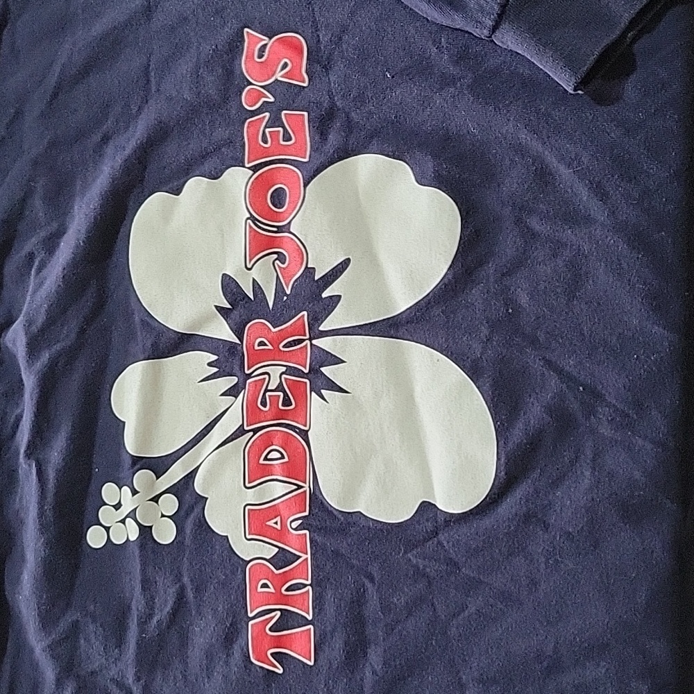 Trader Joe's Navy Blue Crew Neck Long Sleeve Medium